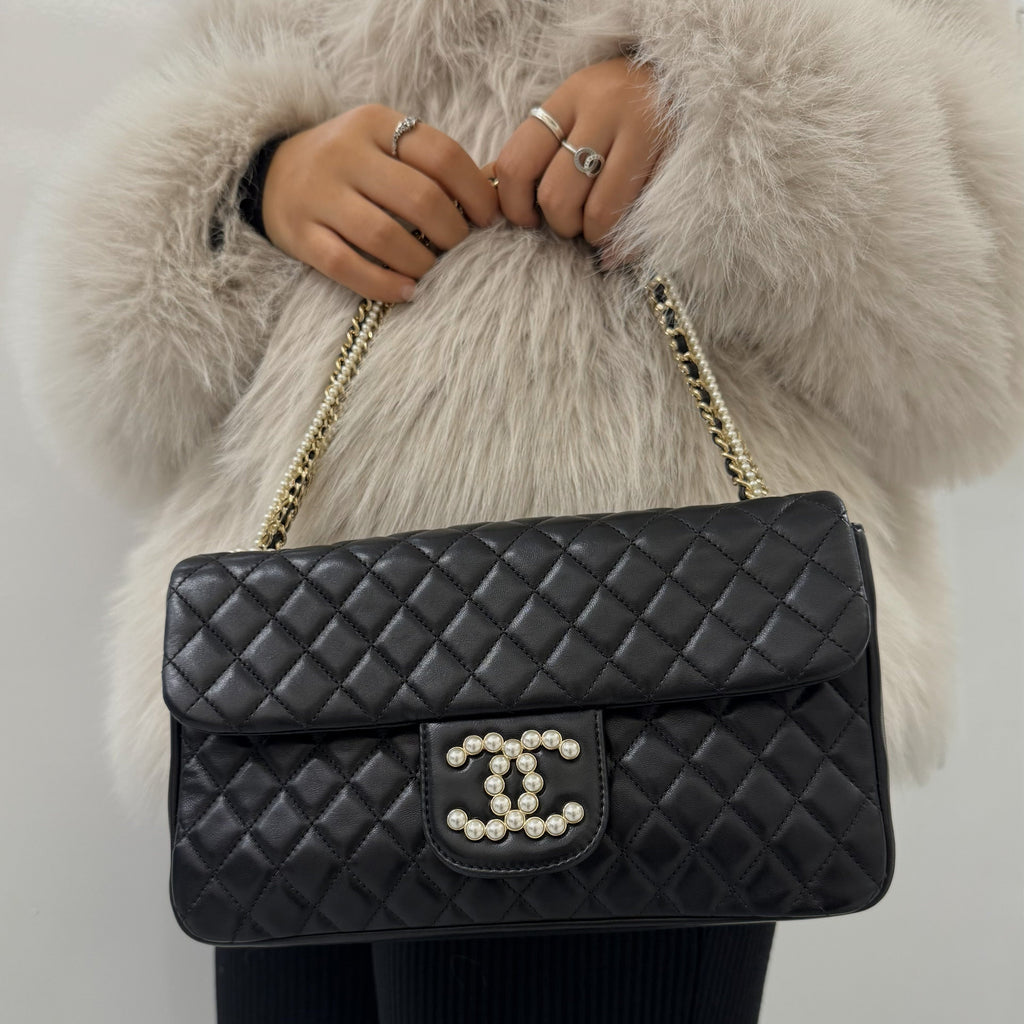 Chanel 2010-2011 Black Lambskin Westminster Chain Handbag