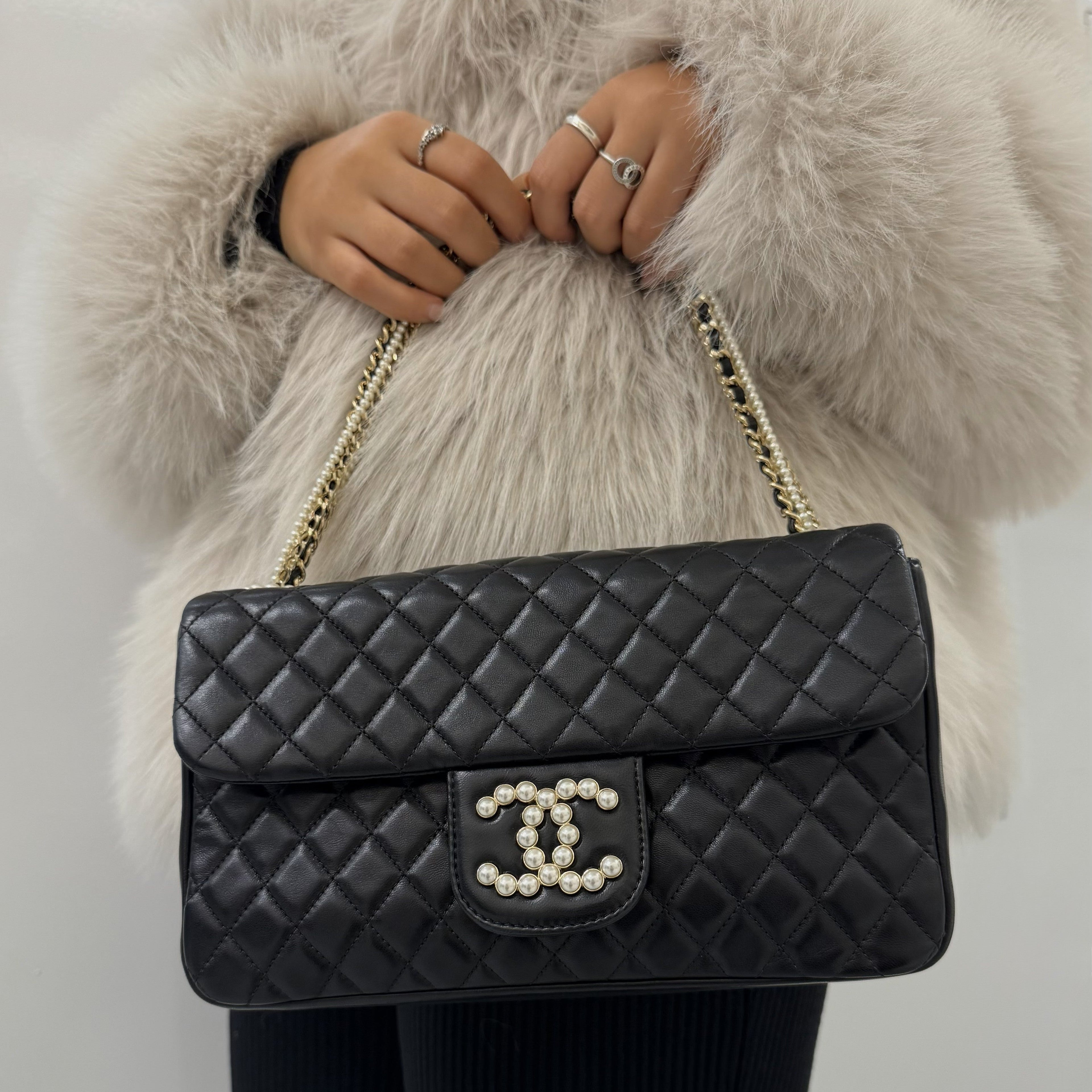 Chanel 2010-2011 Black Lambskin Westminster Chain Handbag