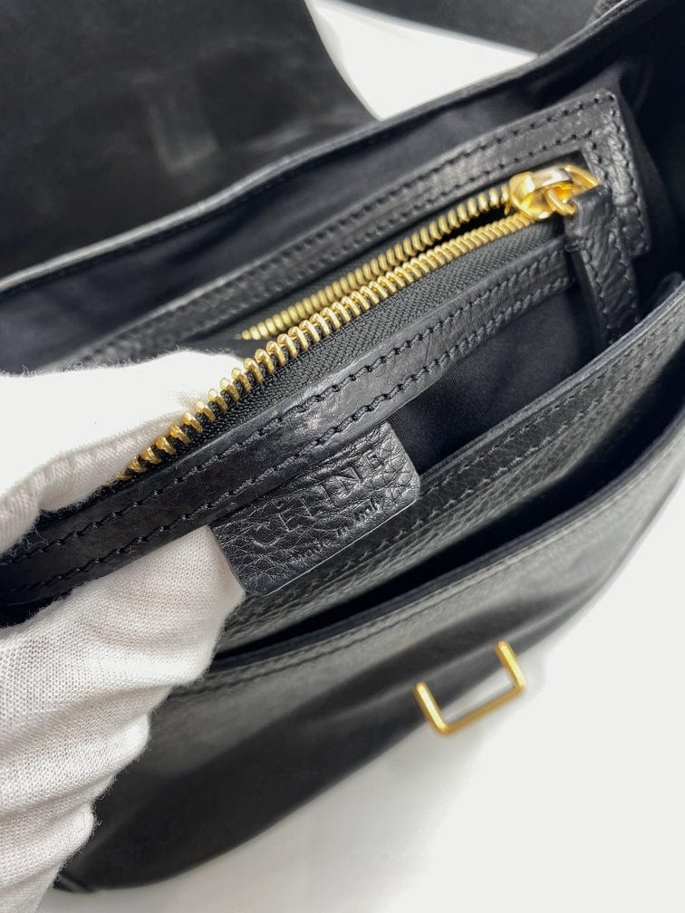 CÃ©line leather and suede crossbody