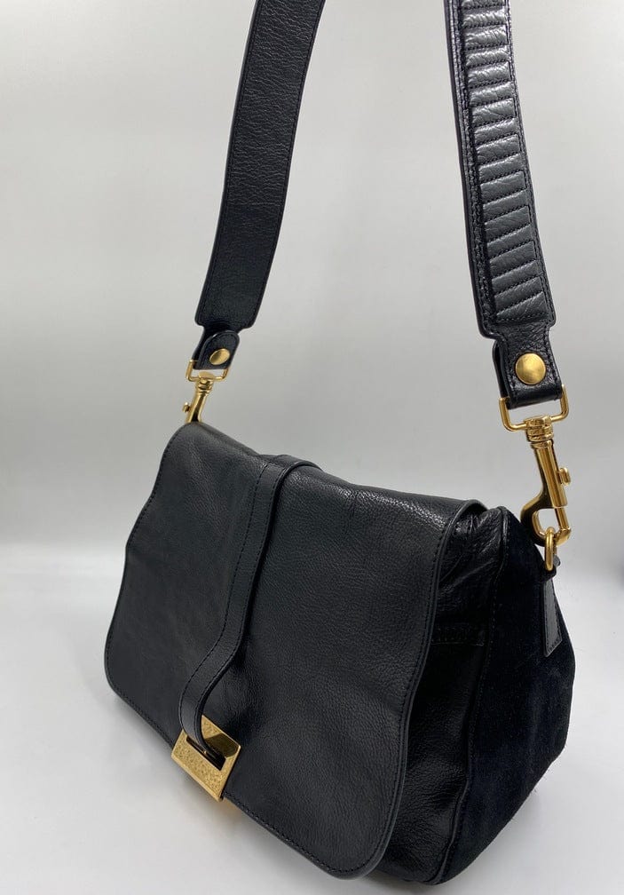CÃ©line leather and suede crossbody
