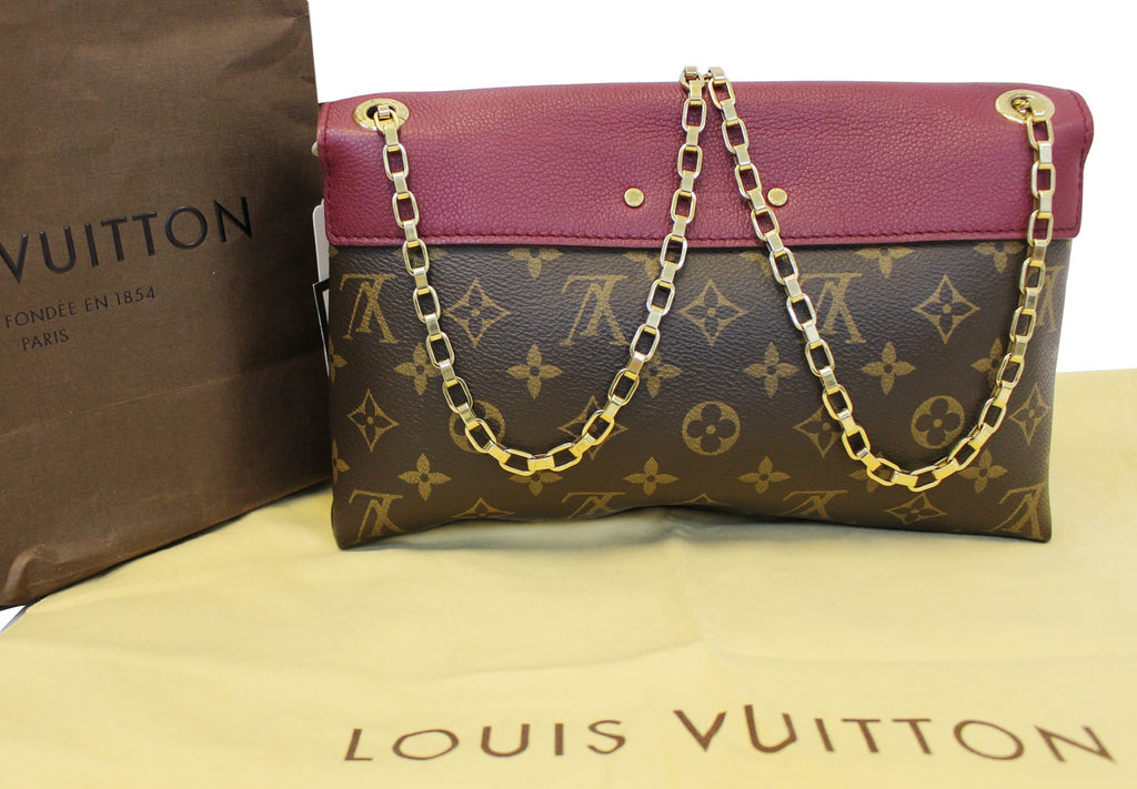 LOUIS VUITTON Monogram Canvas Pallas Chain Crossbody Bag