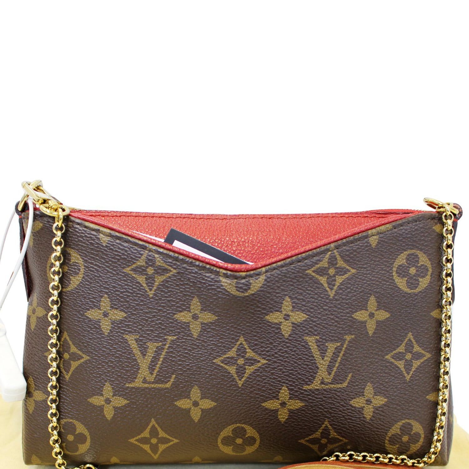 LOUIS VUITTON Monogram Canvas Pallas Clutch Crossbody Bag