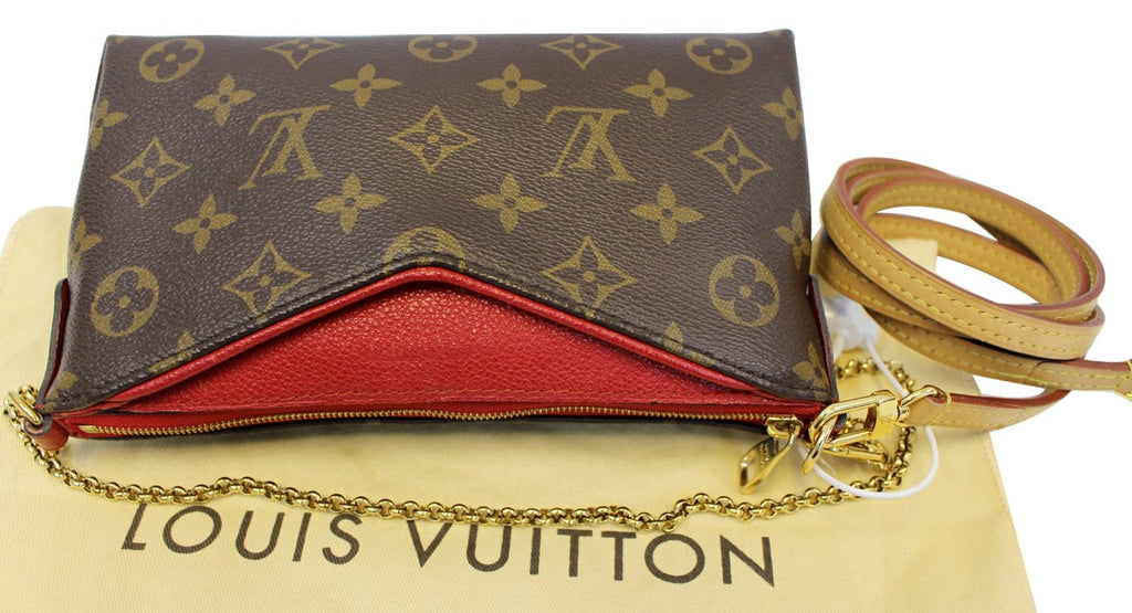 LOUIS VUITTON Monogram Canvas Pallas Clutch Crossbody Bag