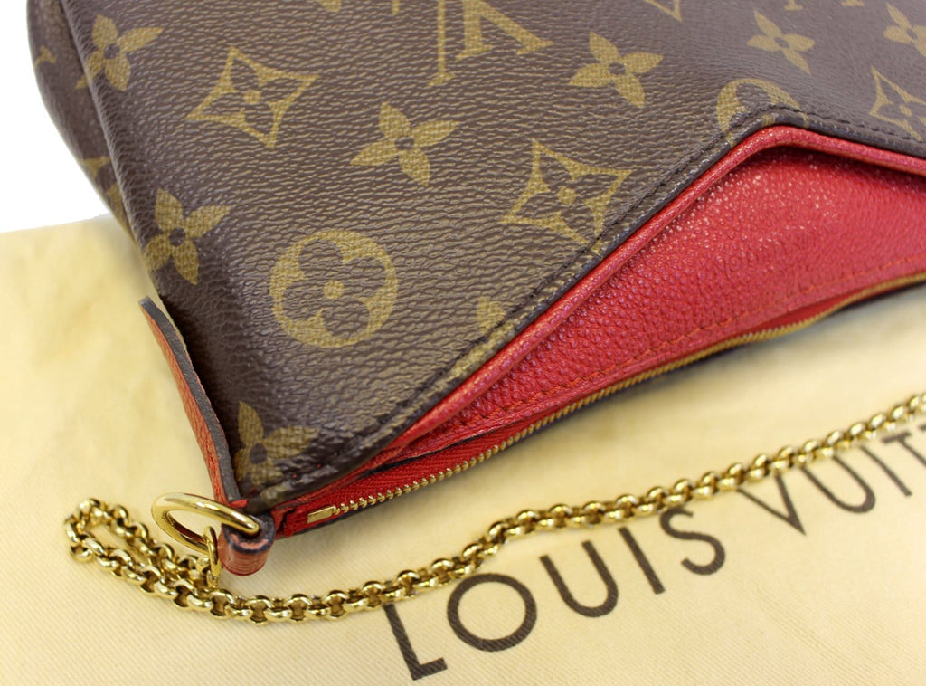 LOUIS VUITTON Monogram Canvas Pallas Clutch Crossbody Bag