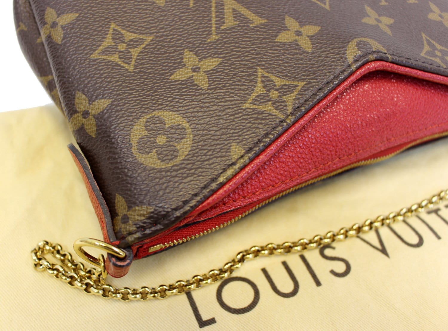 LOUIS VUITTON Monogram Canvas Pallas Clutch Crossbody Bag