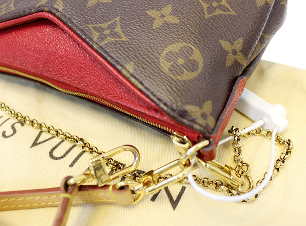 LOUIS VUITTON Monogram Canvas Pallas Clutch Crossbody Bag