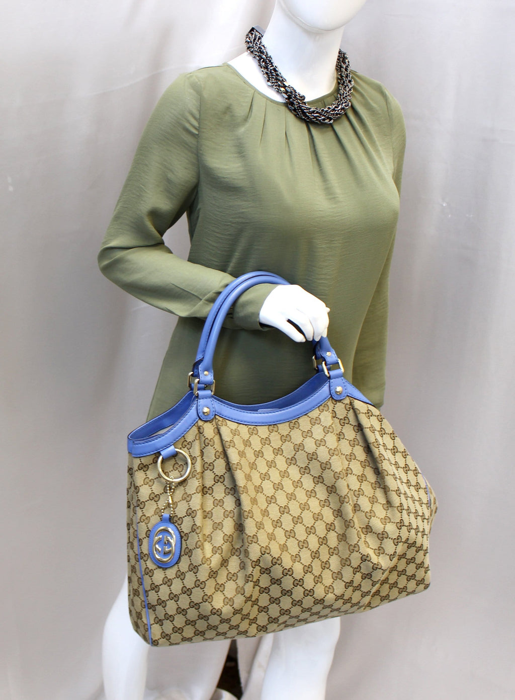 GUCCI Gucci Canvas Large Sukey Tote Bag 211943