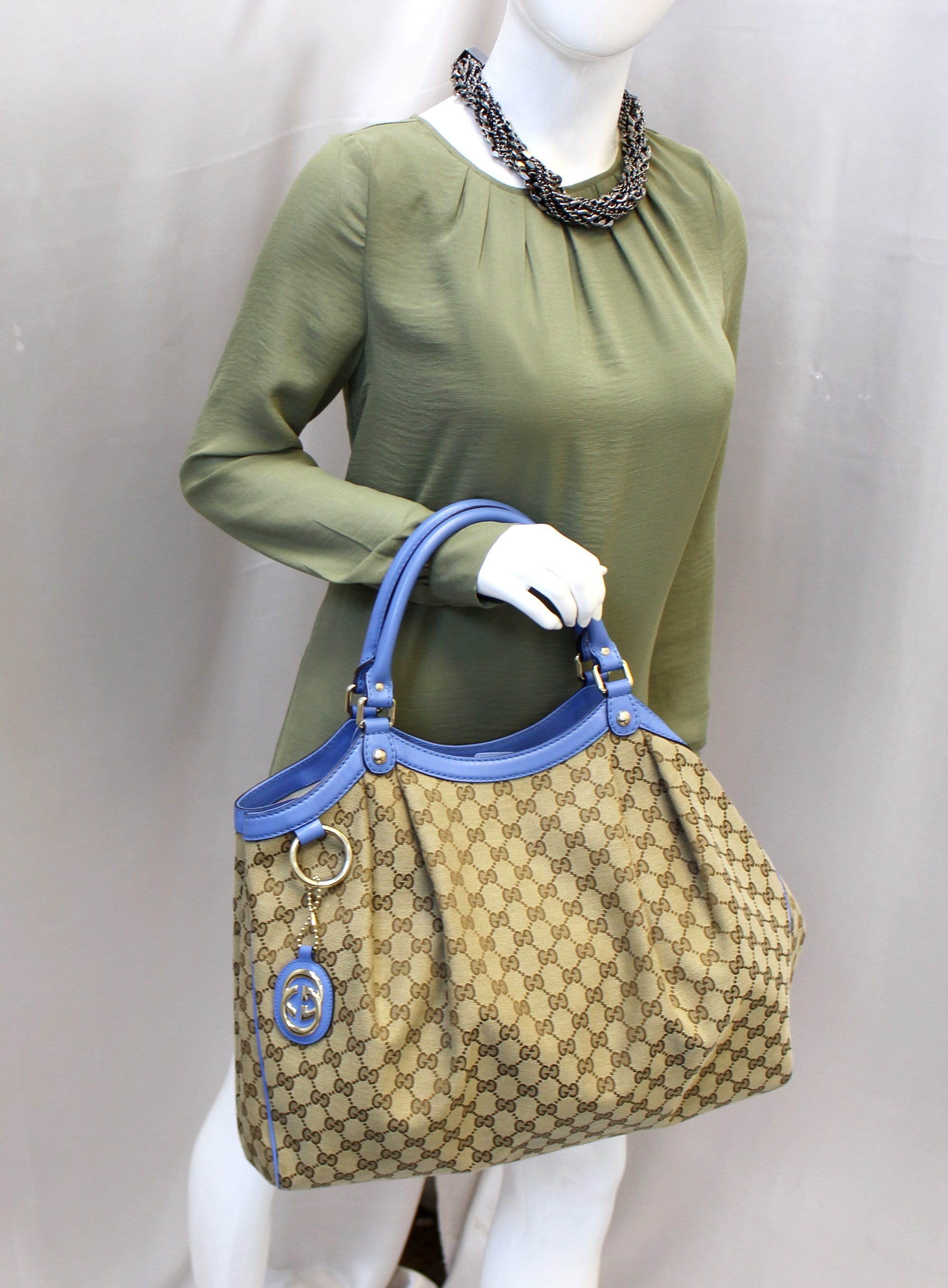 GUCCI Gucci Canvas Large Sukey Tote Bag 211943