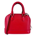 LOUIS VUITTON Nano Alma Epi Leather Satchel Bag Red