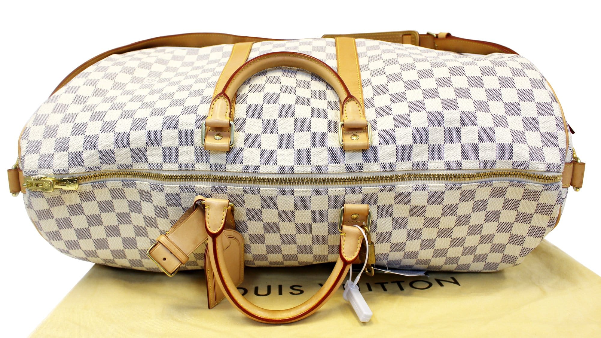 LOUIS VUITTON Damier Azur Keepall Bandouliere 55 Travel Bag - FINAL CALL