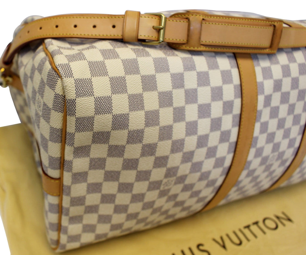 LOUIS VUITTON Damier Azur Keepall Bandouliere 55 Travel Bag - FINAL CALL