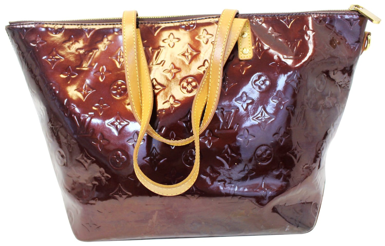 LOUIS VUITTON Violette Vernis Leather Bellevue GM Shoulder Bag