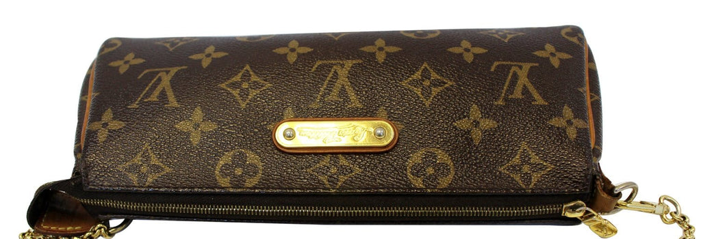 LOUIS VUITTON Monogram Canvas Pochette Eva Clutch Crossbody Bag
