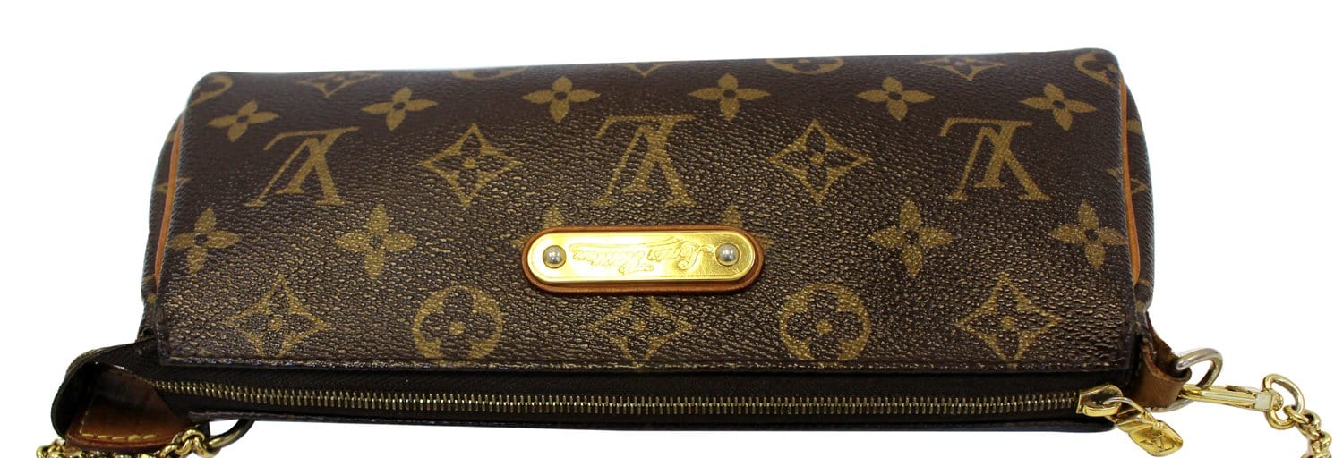 LOUIS VUITTON Monogram Canvas Pochette Eva Clutch Crossbody Bag