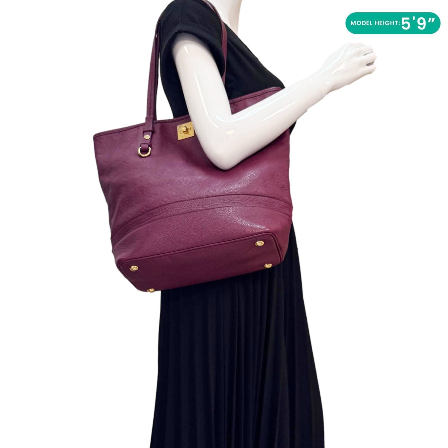 LOUIS VUITTON Citadine PM Empreinte Leather Shoulder Bag Aube