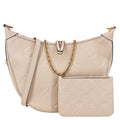 LOUIS VUITTON Loop Giant Monogram Empreinte Hobo Shoulder Bag Cream