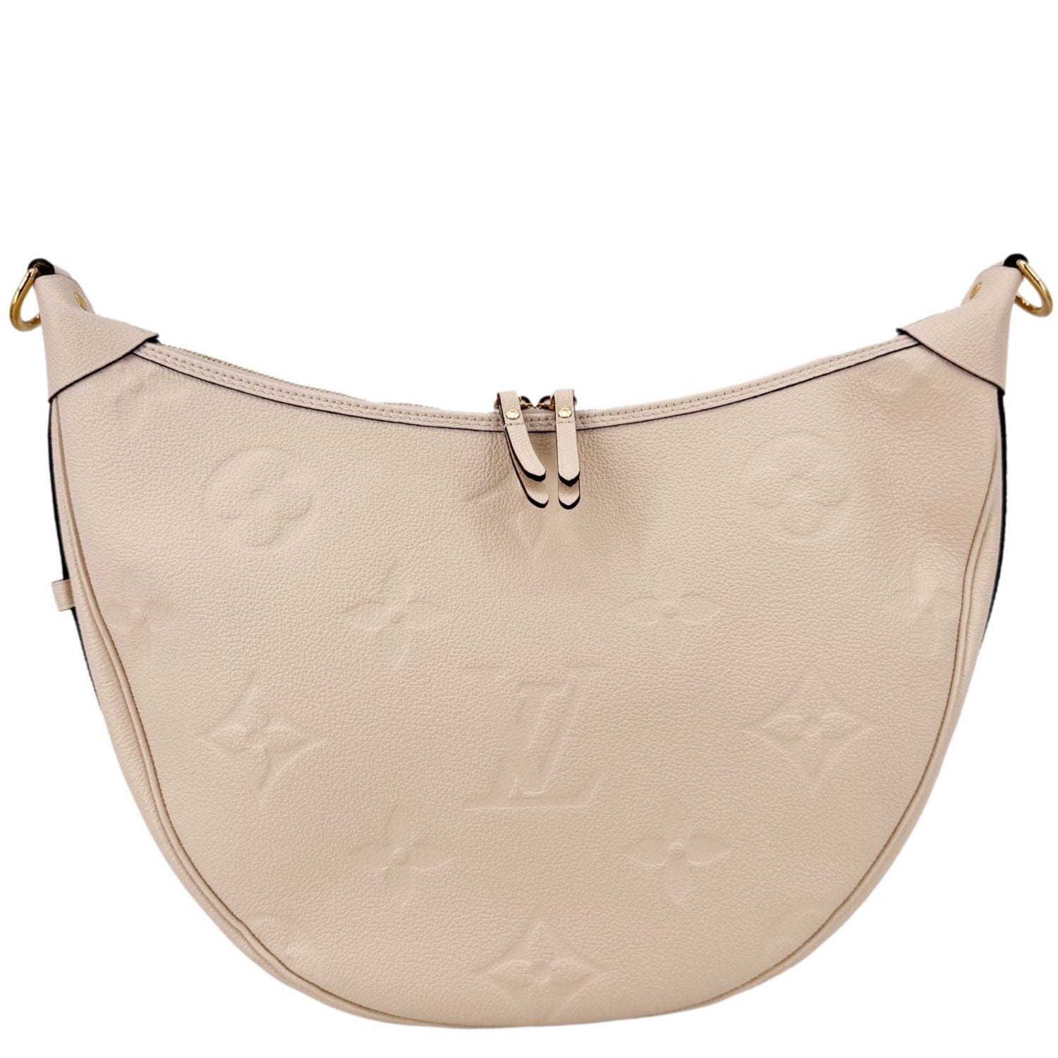 LOUIS VUITTON Loop Giant Monogram Empreinte Hobo Shoulder Bag Cream