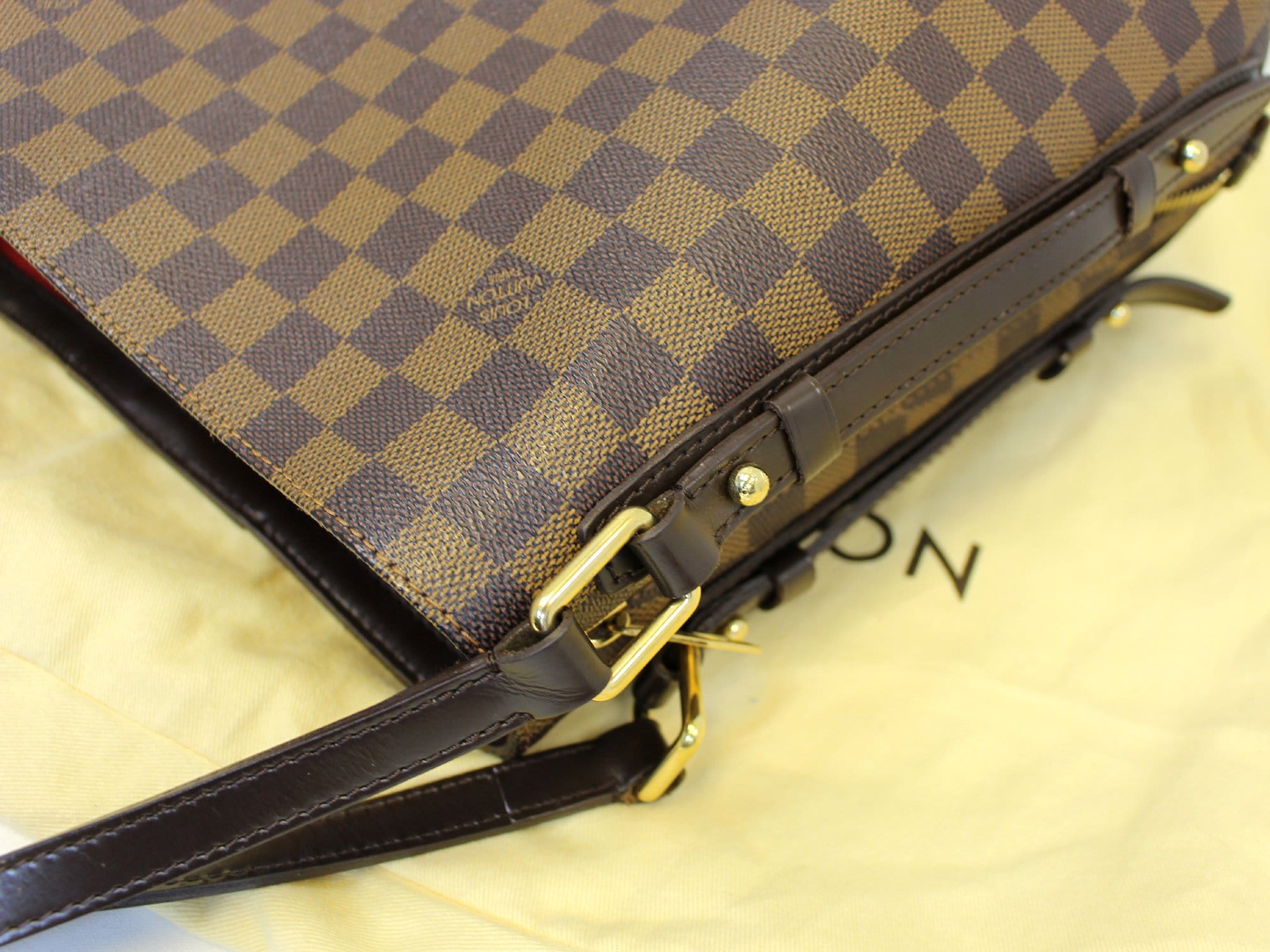LOUIS VUITTON Damier Ebene Cabas Rivington Shoulder Bag