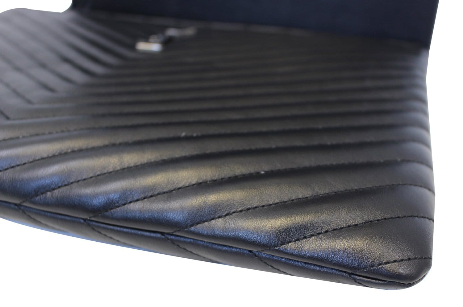 YVES SAINT LAURENT Monogram Black Leather Document Holder Clutch