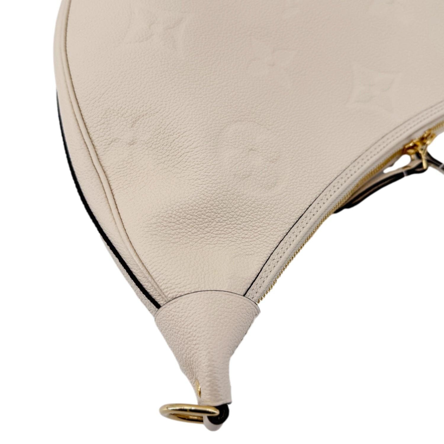 LOUIS VUITTON Loop Giant Monogram Empreinte Hobo Shoulder Bag Cream