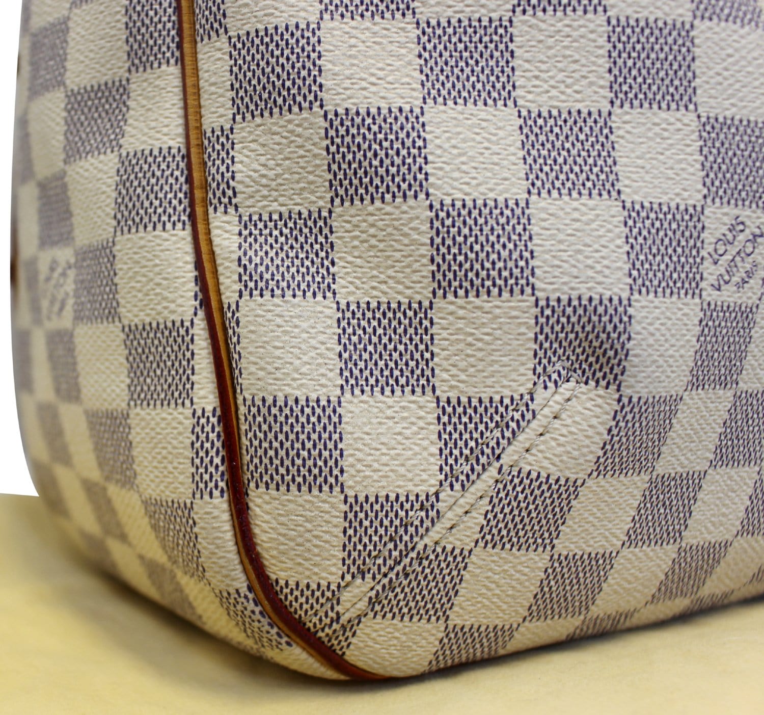 LOUIS VUITTON Damier Azur Soffi White Shoulder Handbag