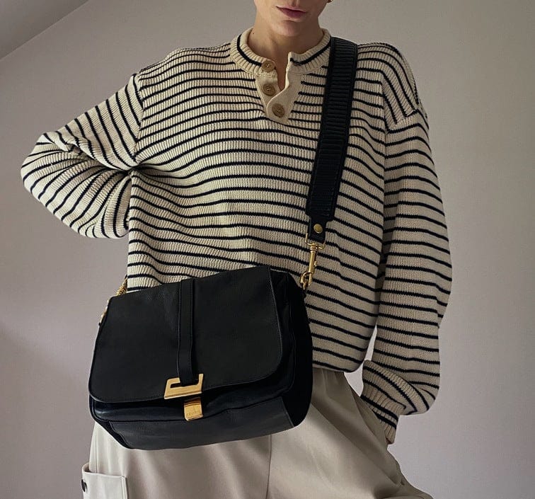 CÃ©line leather and suede crossbody