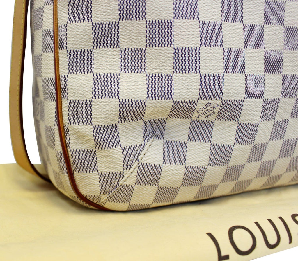 LOUIS VUITTON Damier Azur Soffi White Shoulder Handbag