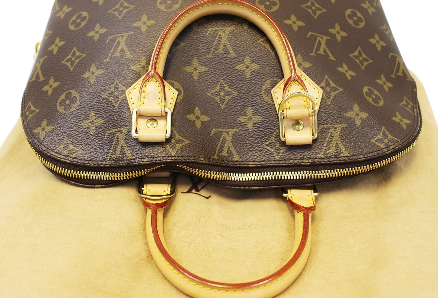 LOUIS VUITTON Monogram Canvas Alma Brown Handbag - 30% Off
