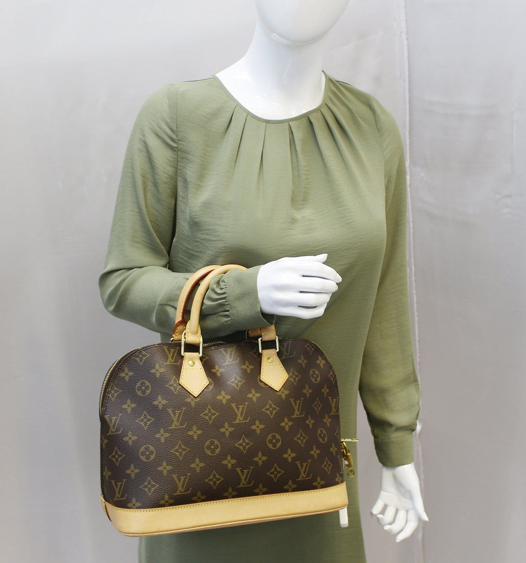 LOUIS VUITTON Monogram Canvas Alma Brown Handbag - 30% Off