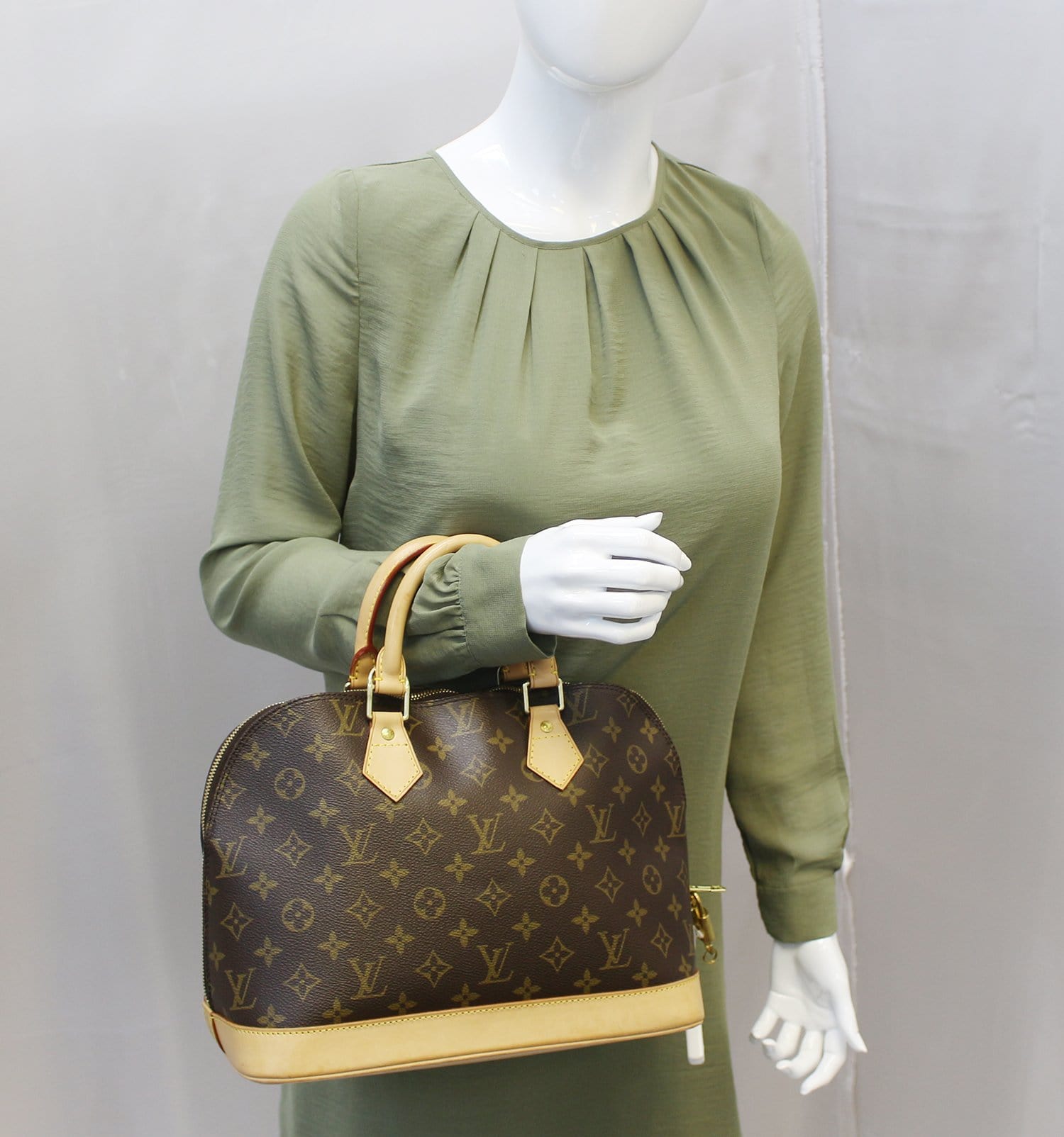 LOUIS VUITTON Monogram Canvas Alma Brown Handbag - 30% Off