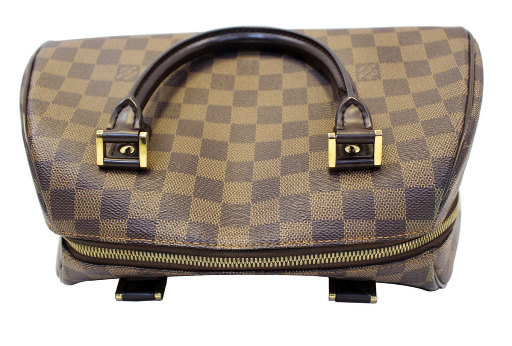 LOUIS VUITTON Damier Ebene Ribera MM Brown Satchel Bag