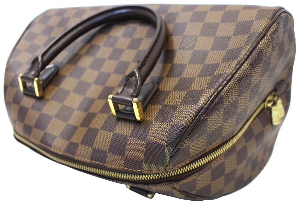 LOUIS VUITTON Damier Ebene Ribera MM Brown Satchel Bag
