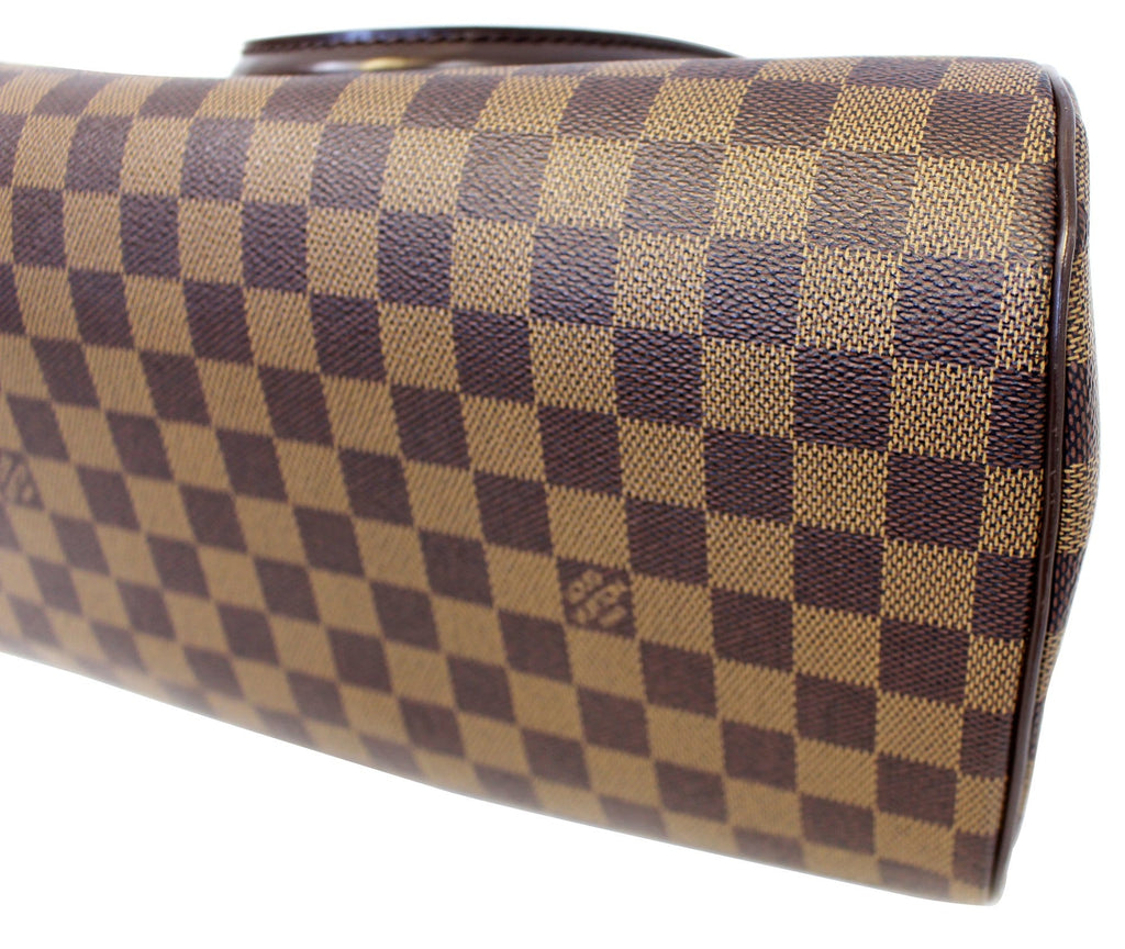 LOUIS VUITTON Damier Ebene Ribera MM Brown Satchel Bag