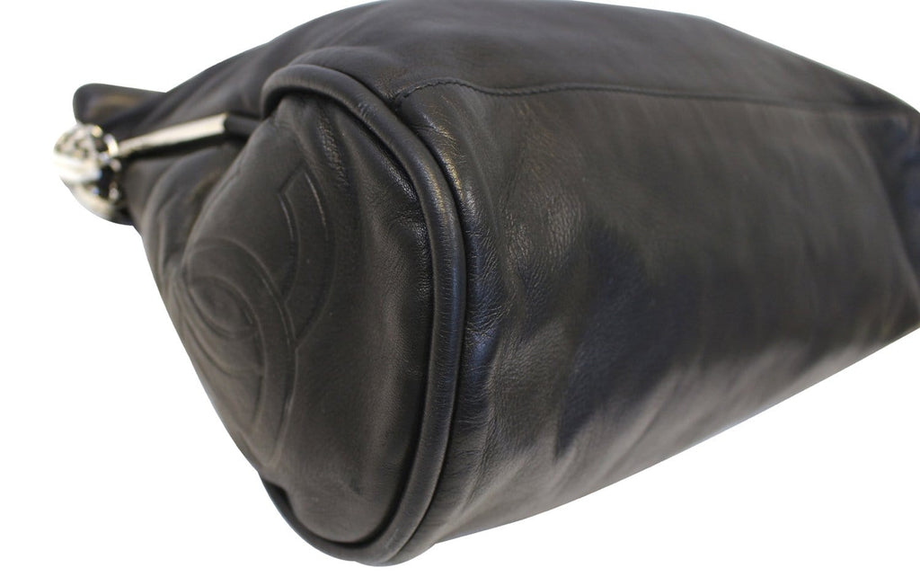 Chanel Shoulder Bag Black  Leather - CHANEL Bags