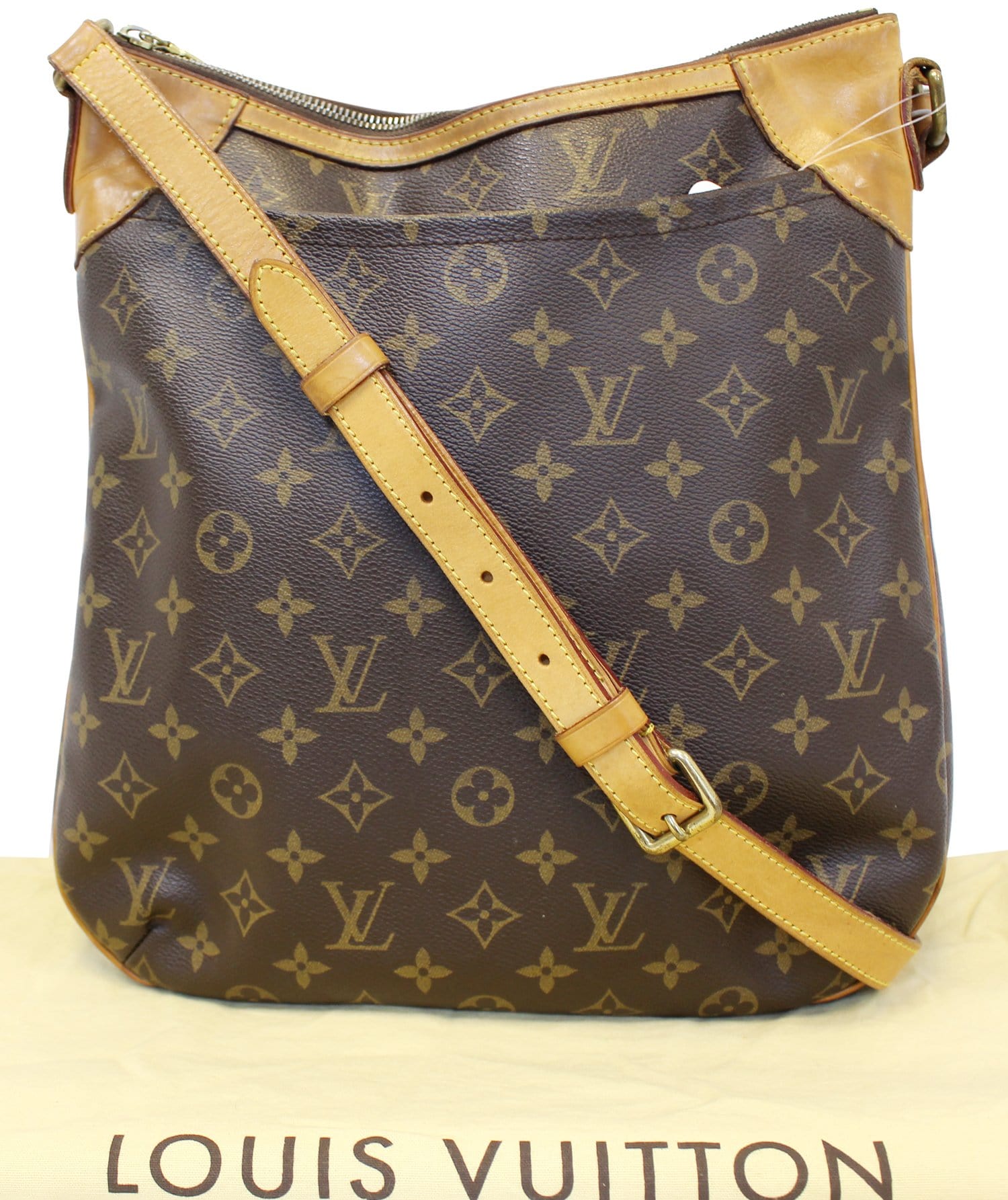 LOUIS VUITTON Monogram Brown Odeon MM Shoulder Crossbody Bag