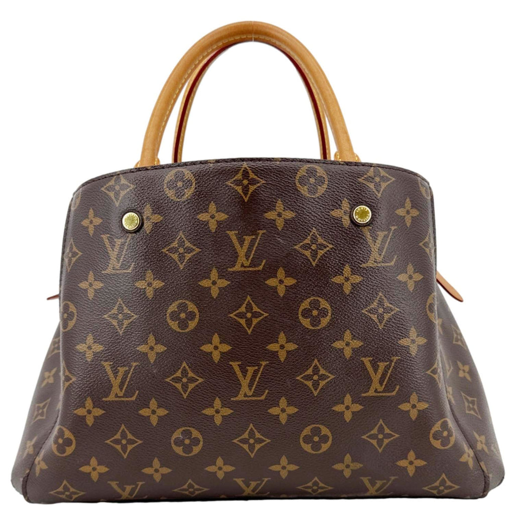 LOUIS VUITTON Montaigne BB Monogram Canvas Shoulder Bag Brown