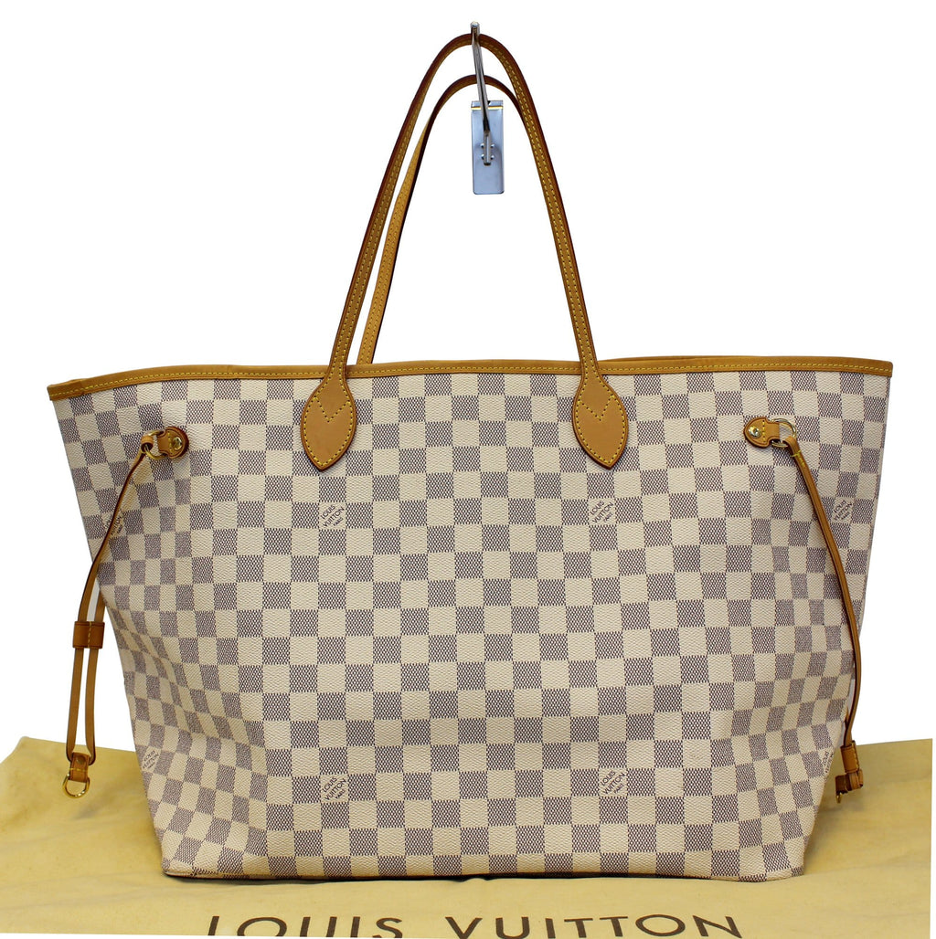 LOUIS VUITTON Damier Azur Neverfull GM Shoulder Bag