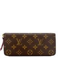 LOUIS VUITTON Clemence Monogram Canvas Zippy Wallet Brown