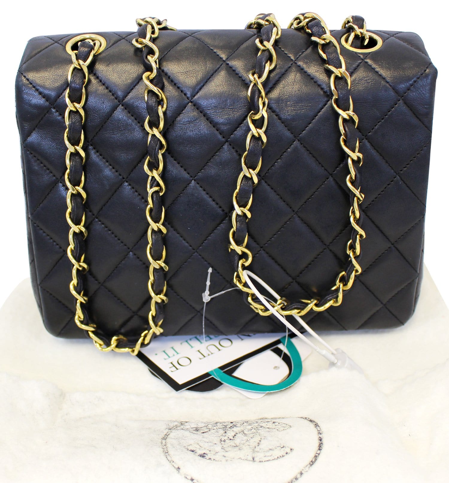 Chanel Black Leather CC Classic Flap Shoulder Crossbody Bag