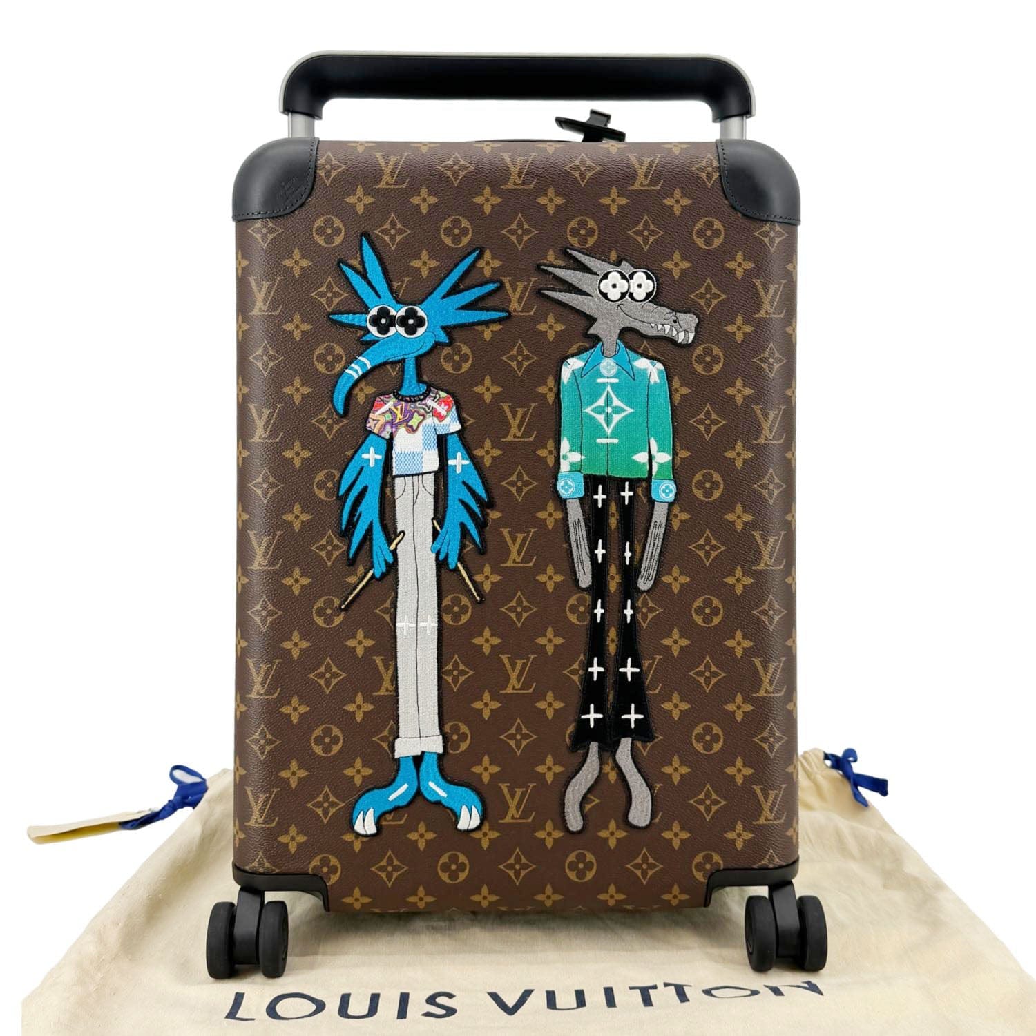 LOUIS VUITTON Monogram Horizon 55 Friends Monogram Canvas Travel Bag Brown