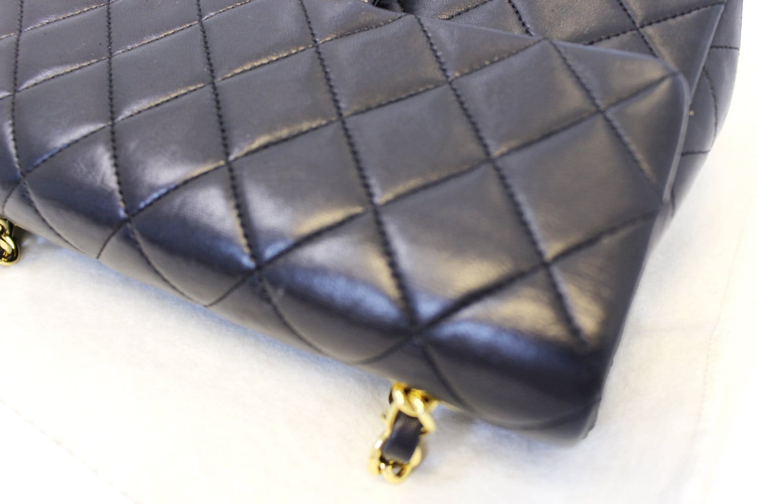 Chanel Black Leather CC Classic Flap Shoulder Crossbody Bag