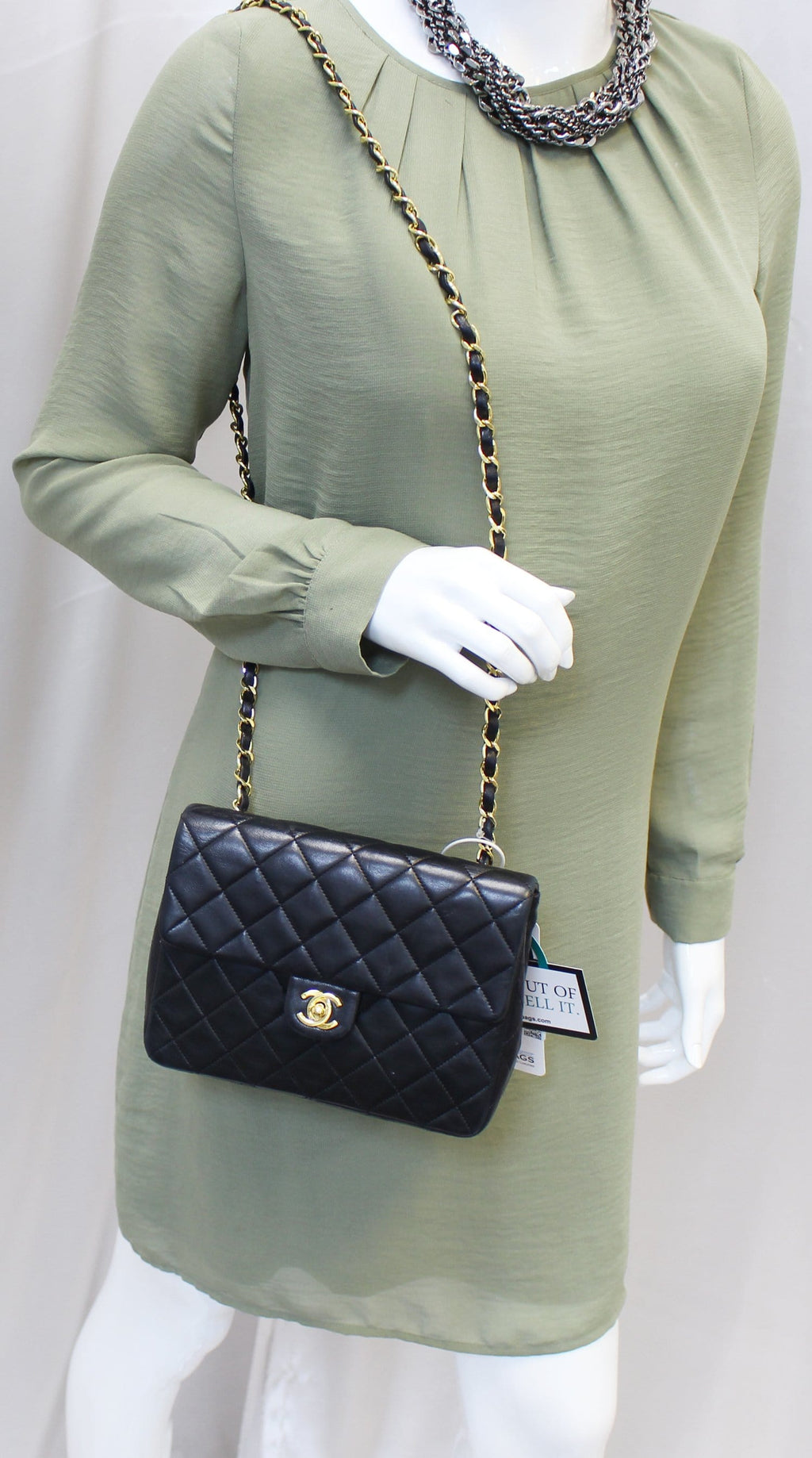 Chanel Black Leather CC Classic Flap Shoulder Crossbody Bag