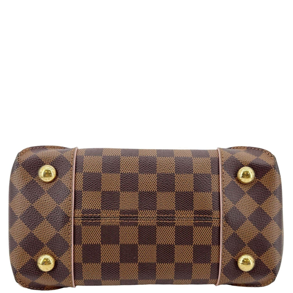 LOUIS VUITTON Caissa MM Damier Ebene Tote Bag Rose Ballerine