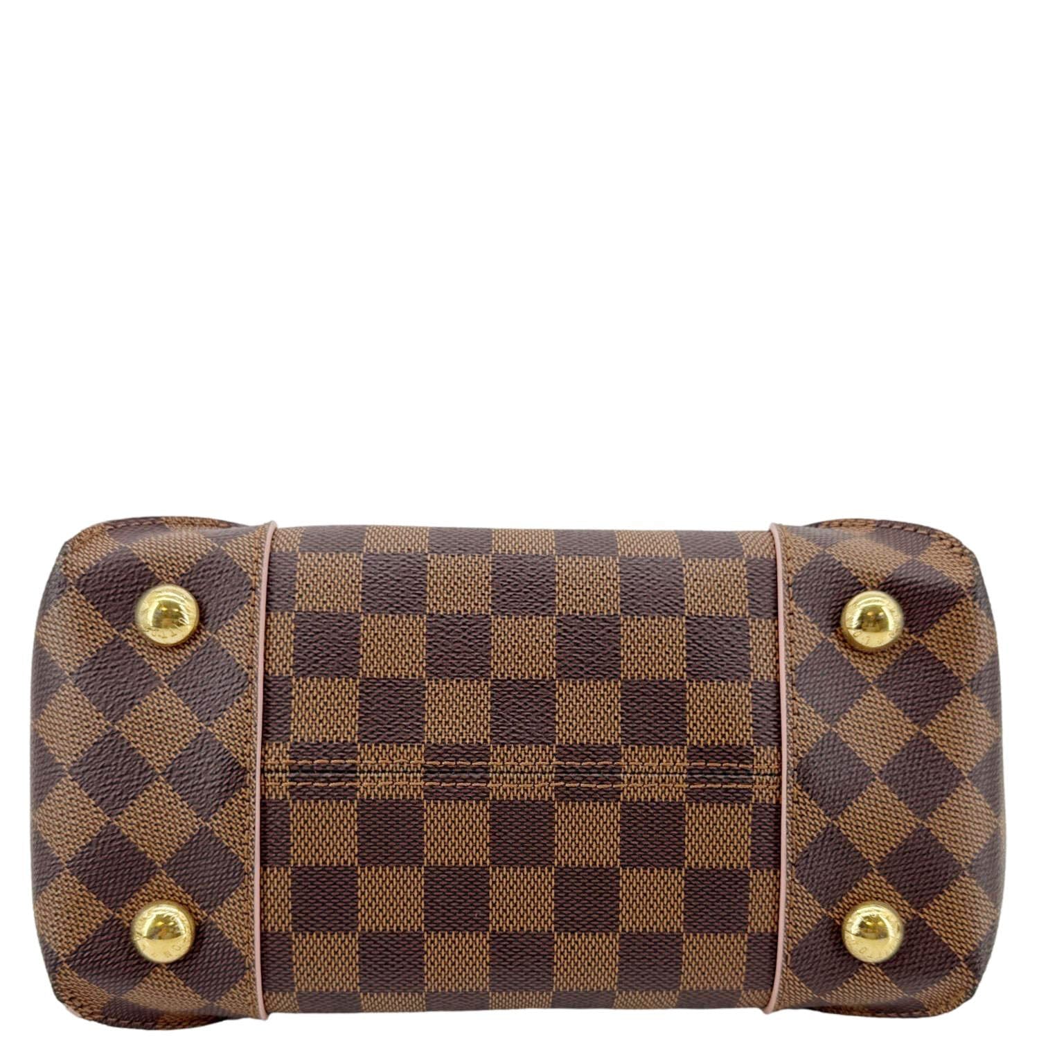 LOUIS VUITTON Caissa MM Damier Ebene Tote Bag Rose Ballerine