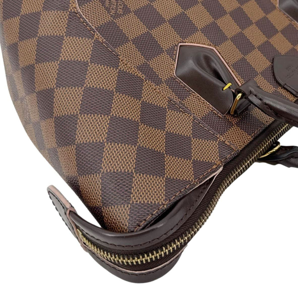LOUIS VUITTON Caissa MM Damier Ebene Tote Bag Rose Ballerine