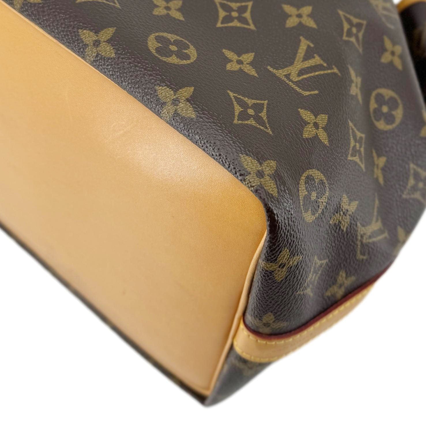 LOUIS VUITTON Petit Noe Monogram Canvas Shoulder Bag Brown