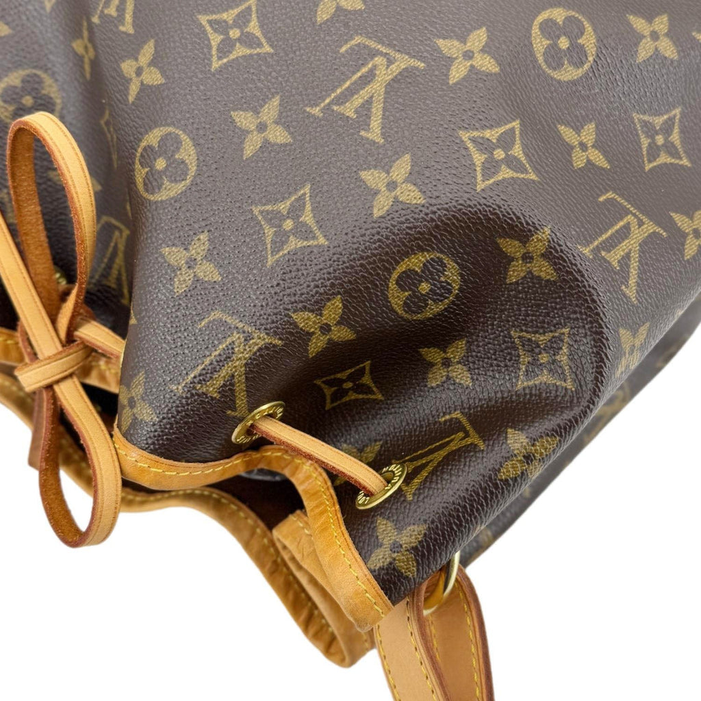 LOUIS VUITTON Petit Noe Monogram Canvas Shoulder Bag Brown