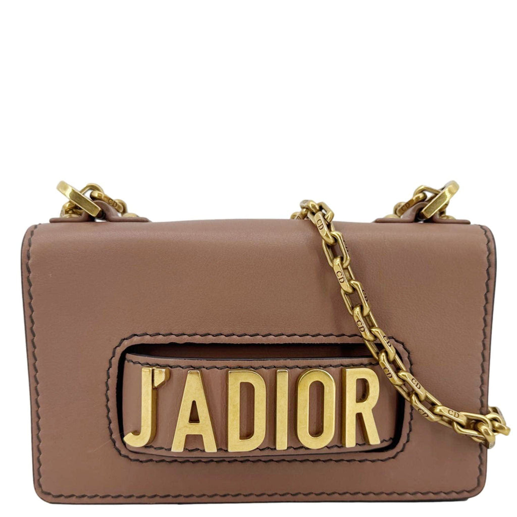 CHRISTIAN DIOR J'Adior Flap Mini Leather Chain Shoulder Bag Rose Poudre
