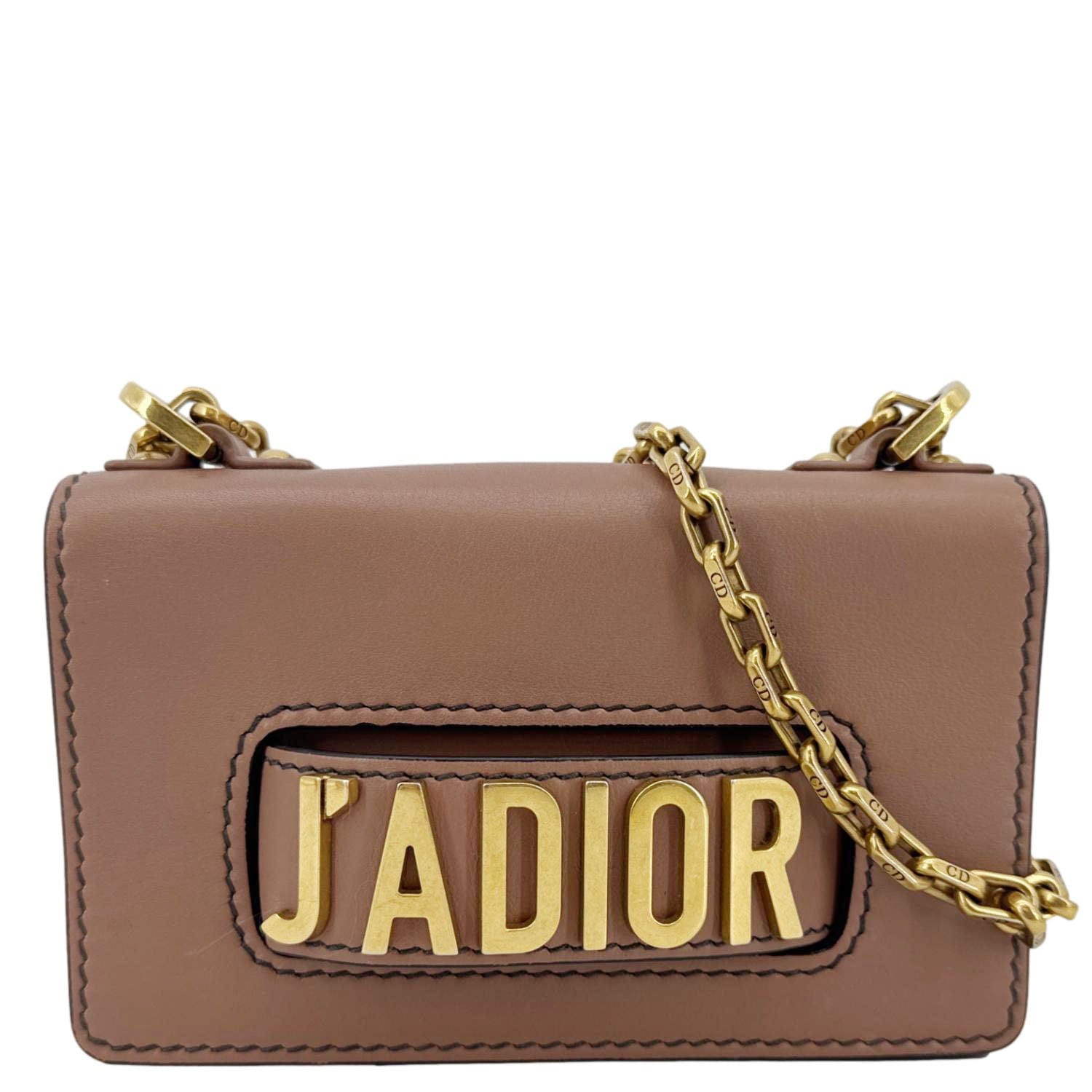 CHRISTIAN DIOR J'Adior Flap Mini Leather Chain Shoulder Bag Rose Poudre