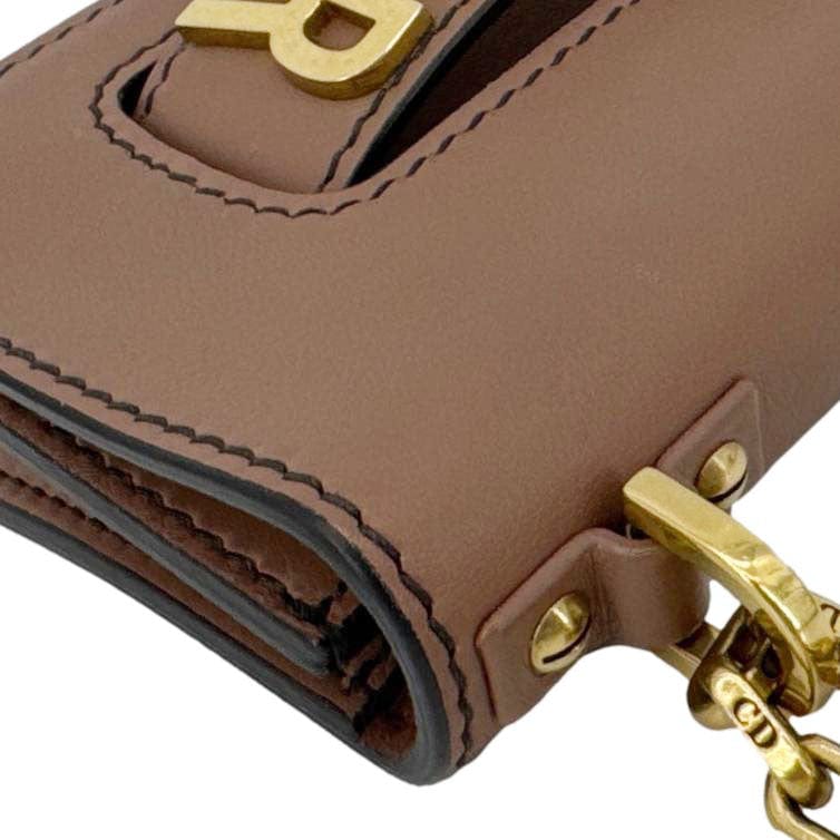 CHRISTIAN DIOR J'Adior Flap Mini Leather Chain Shoulder Bag Rose Poudre